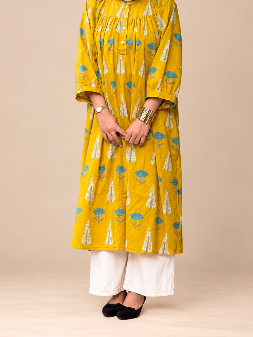 Yellow long top
