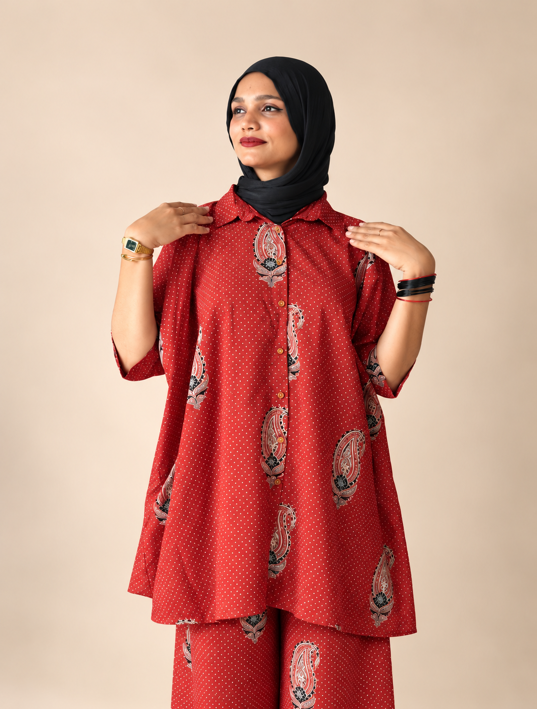 Ajrakh print cordset
