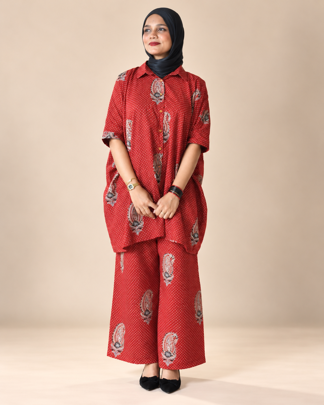 Ajrakh print cordset