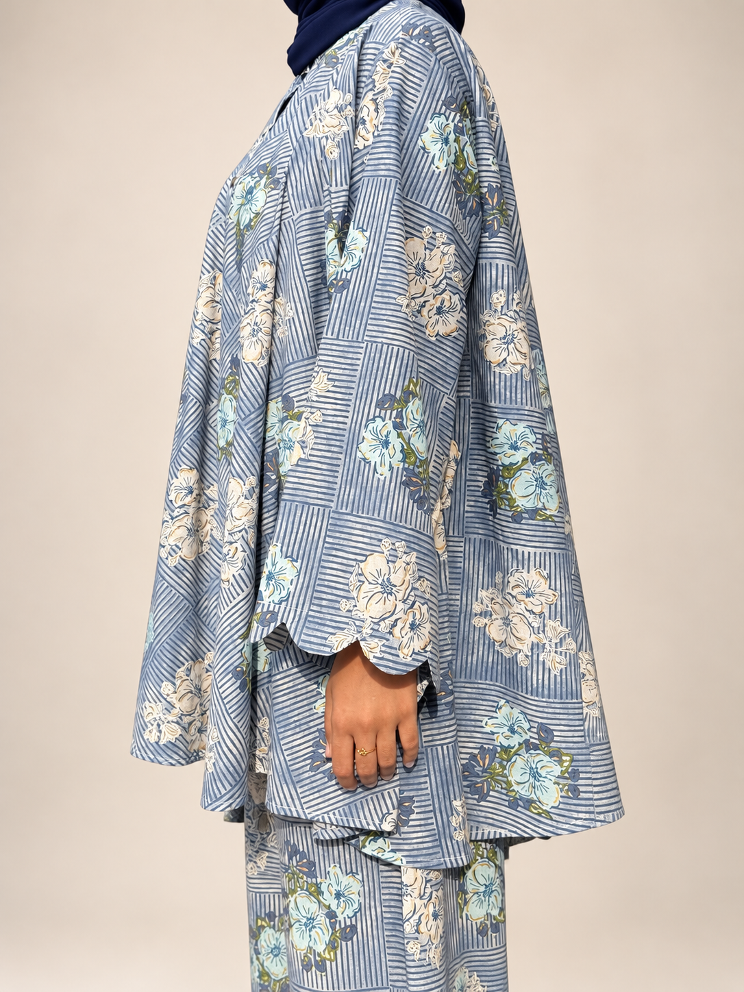 Cotton floral cordset