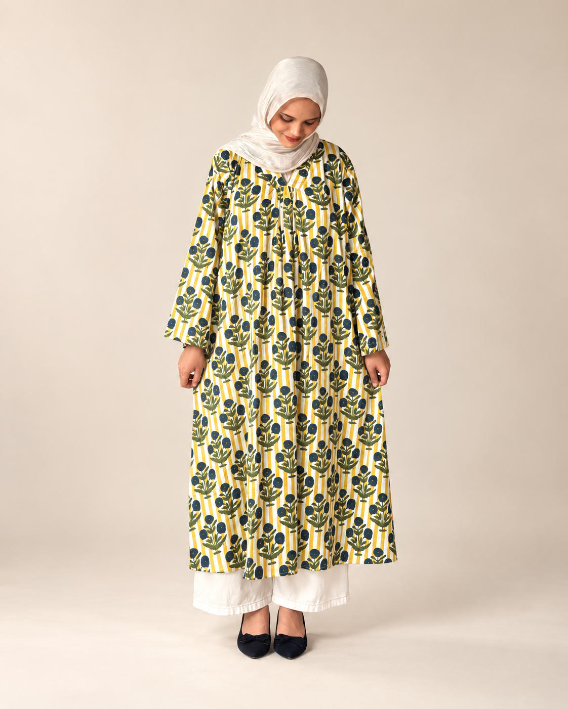 Stripes floral Kurti