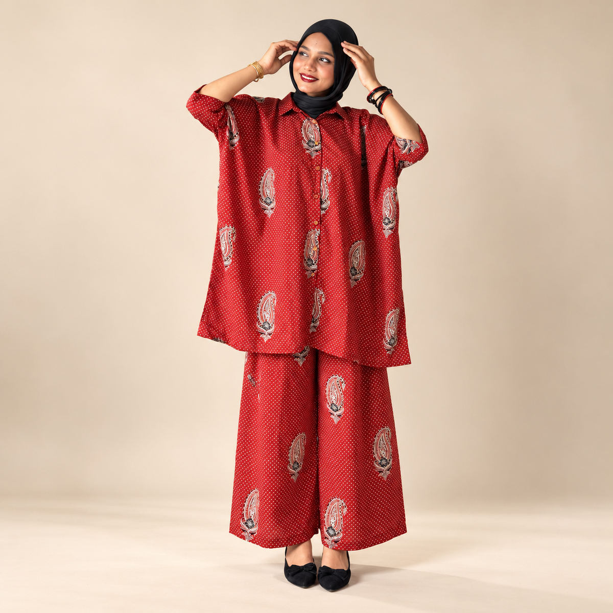 Ajrakh print cordset