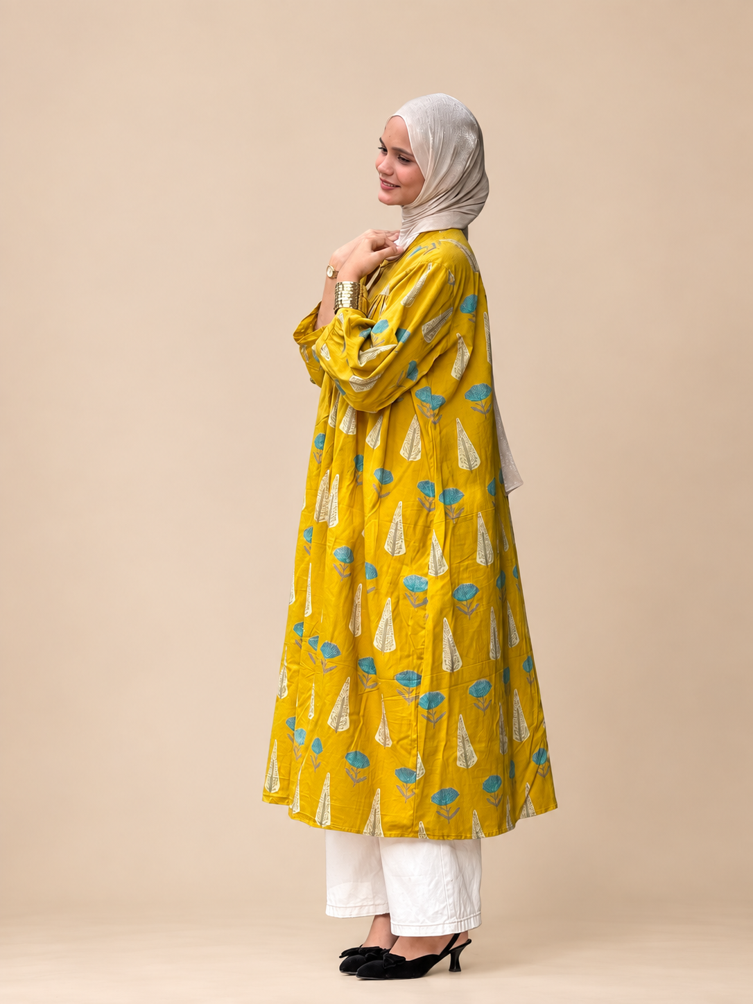 Yellow long top