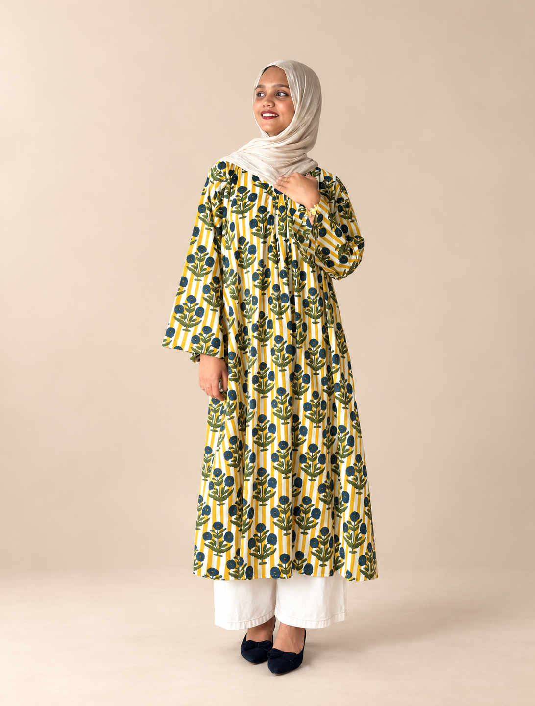 Stripes floral Kurti