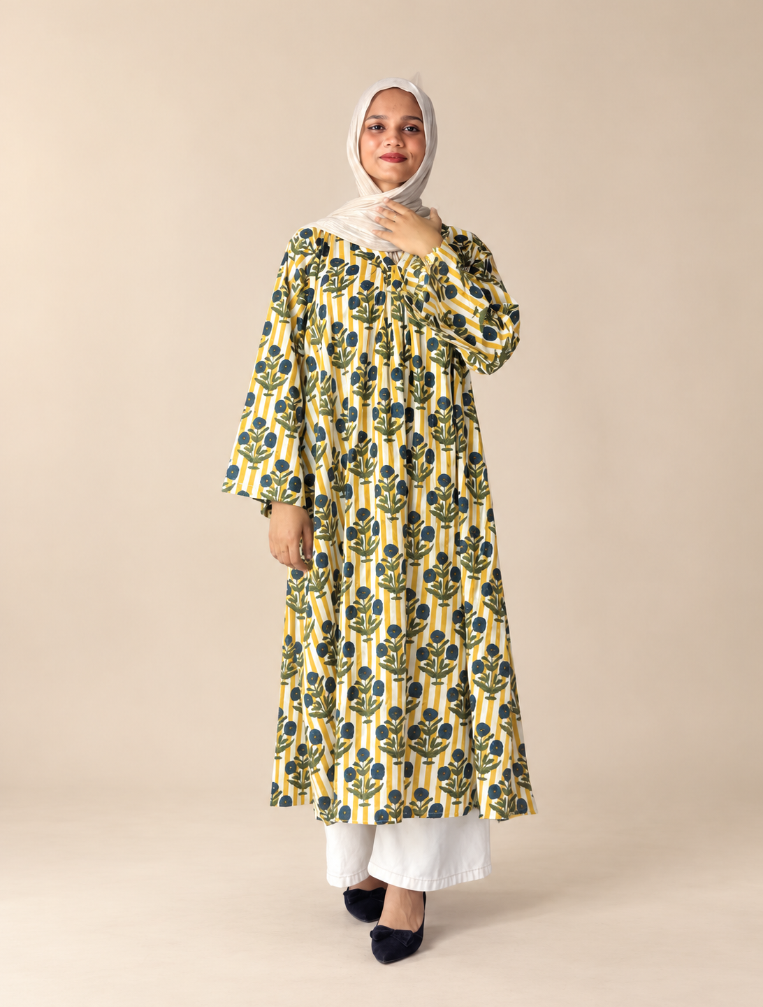 Stripes floral Kurti