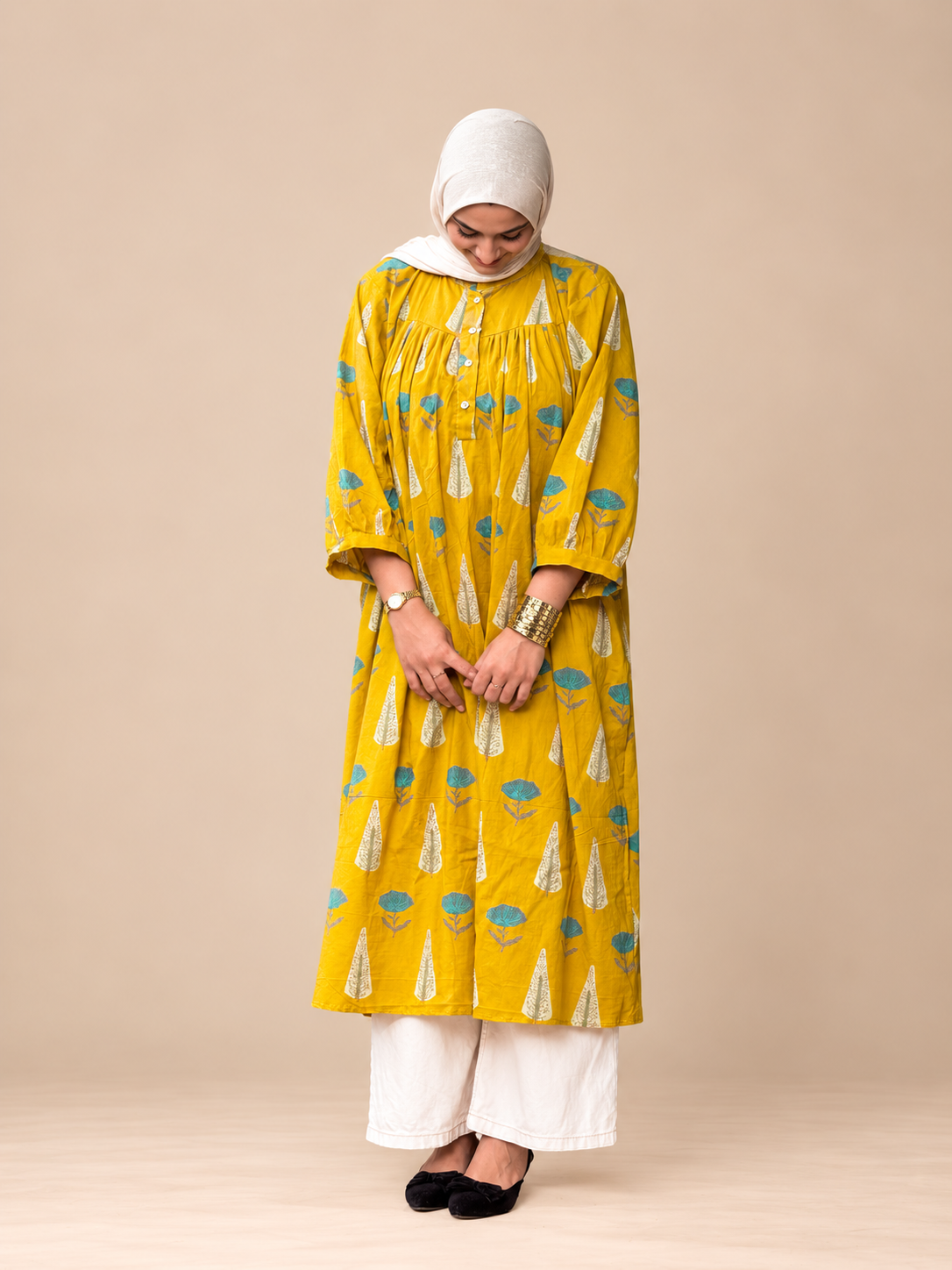 Yellow long top