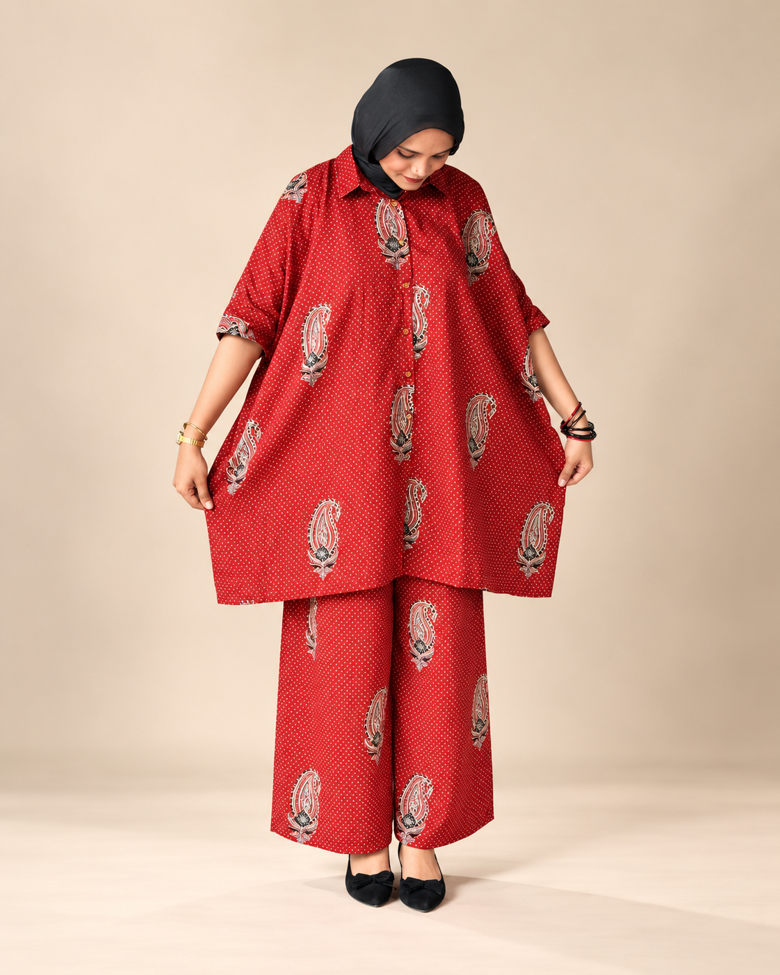 Ajrakh print cordset