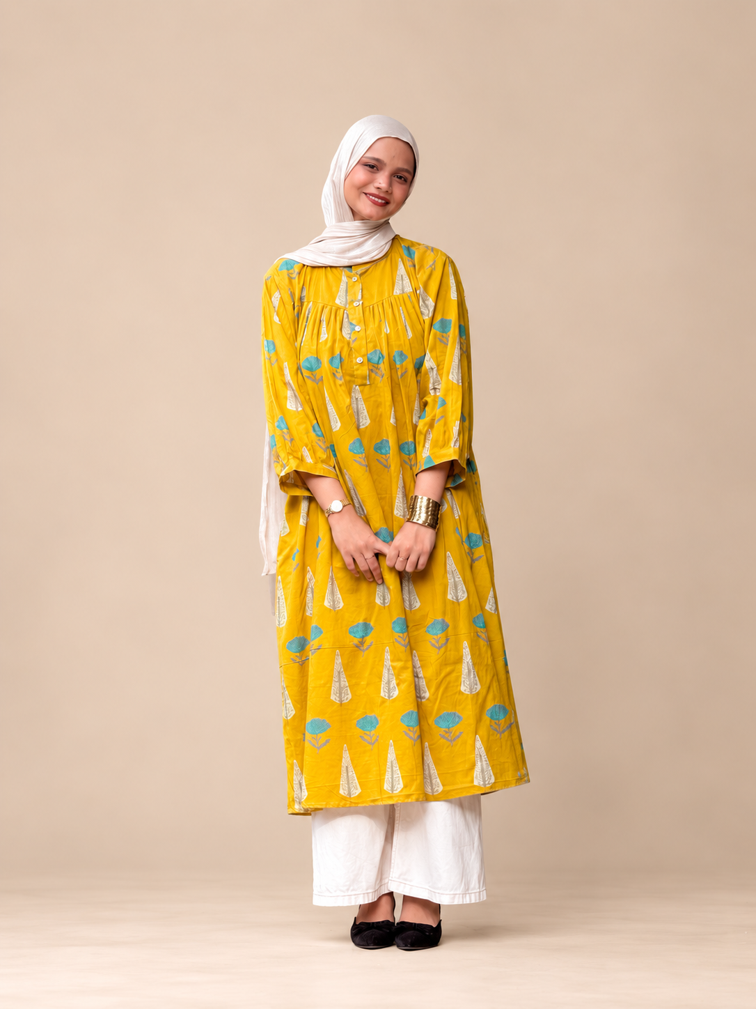 Yellow long top
