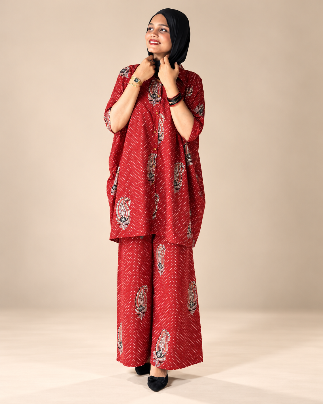 Ajrakh print cordset