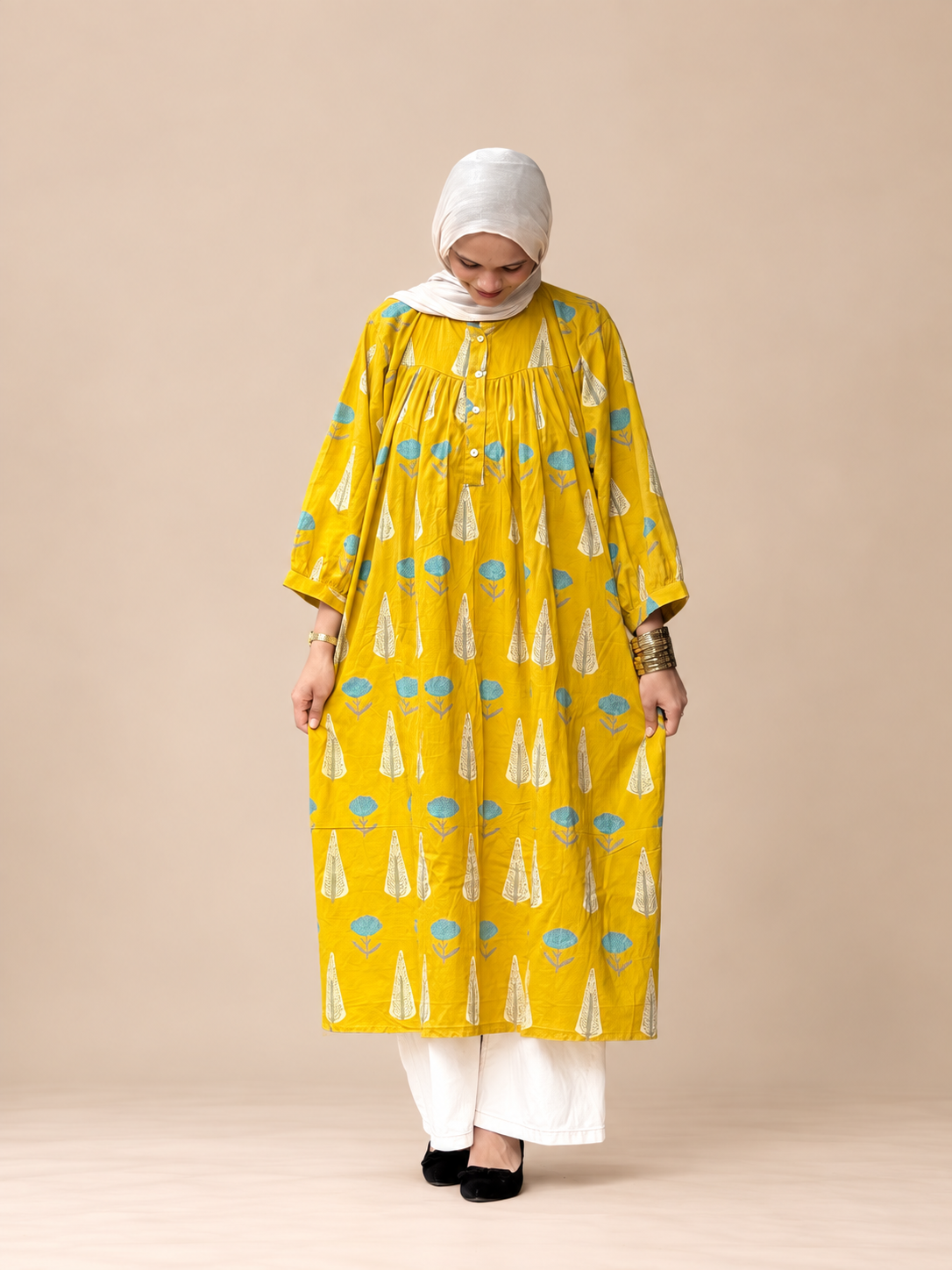 Yellow long top