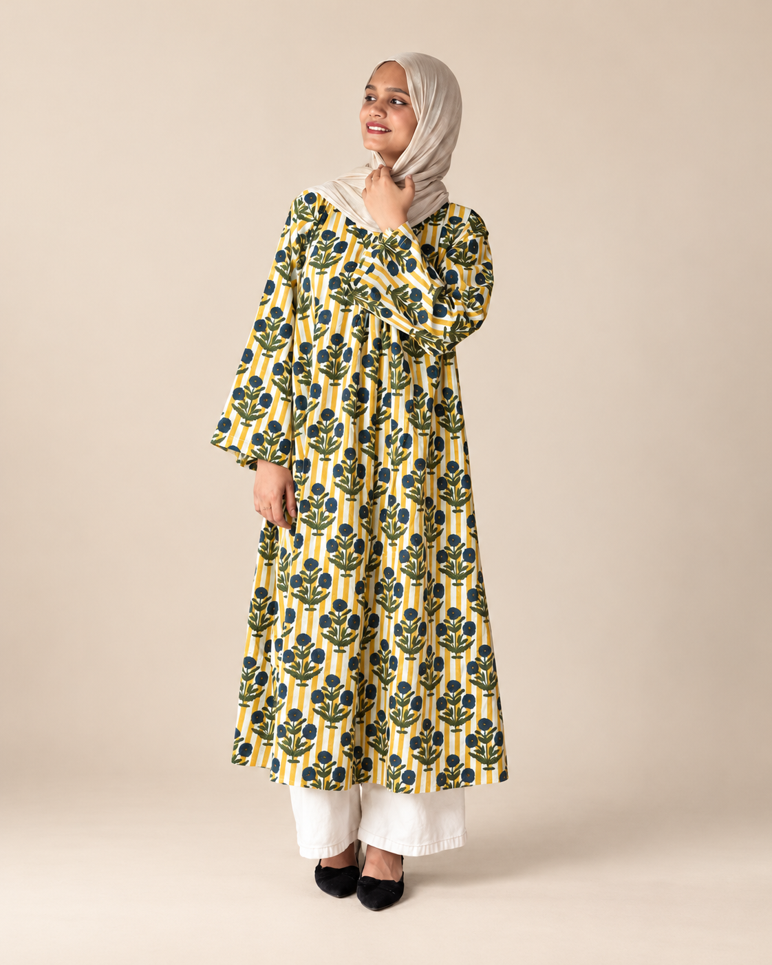 Stripes floral Kurti