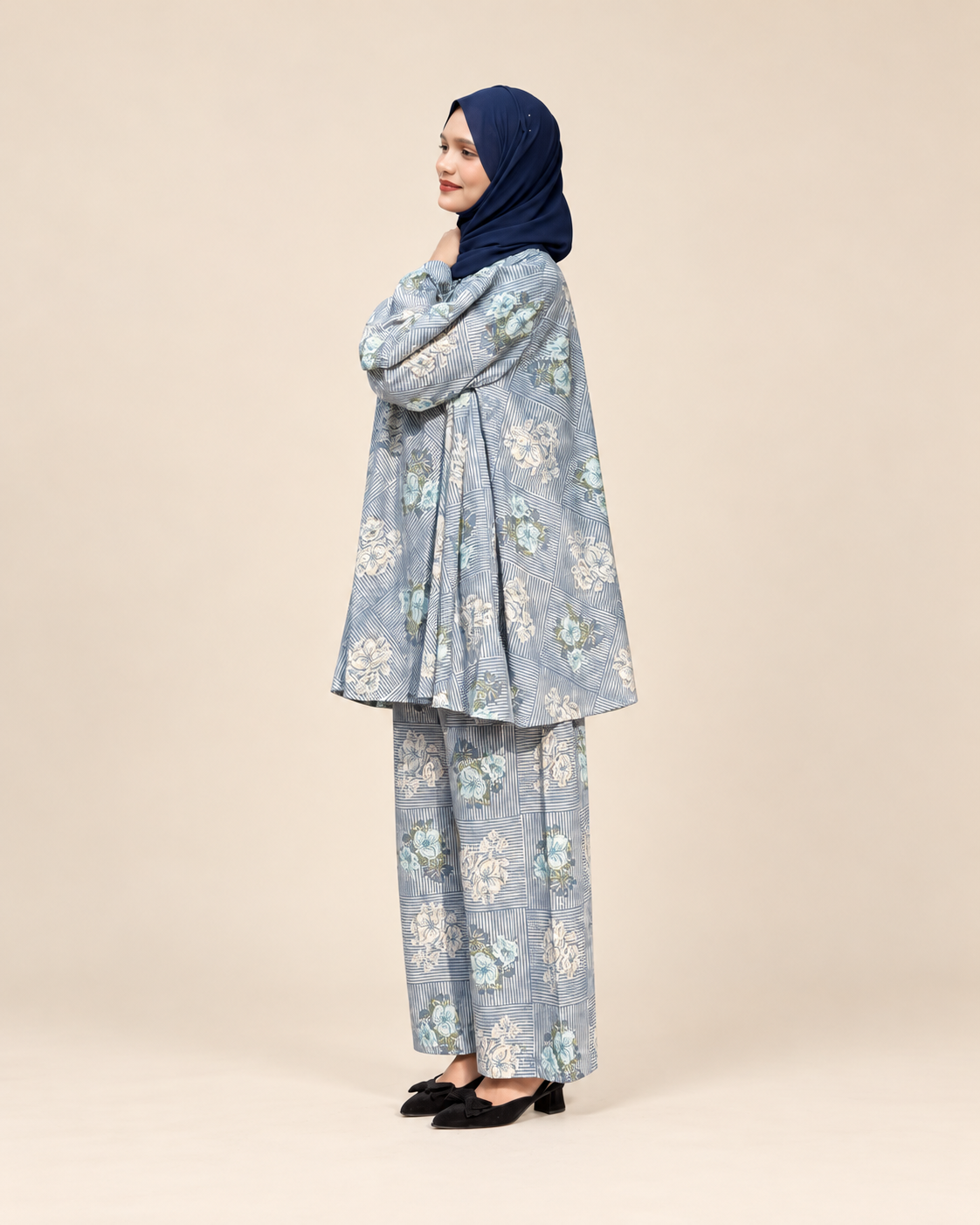 Cotton floral cordset